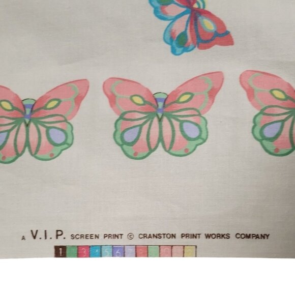 Butterflies N Blooms Appliqués Fabric Panel By Cranston Print Works - Picture 2 of 6